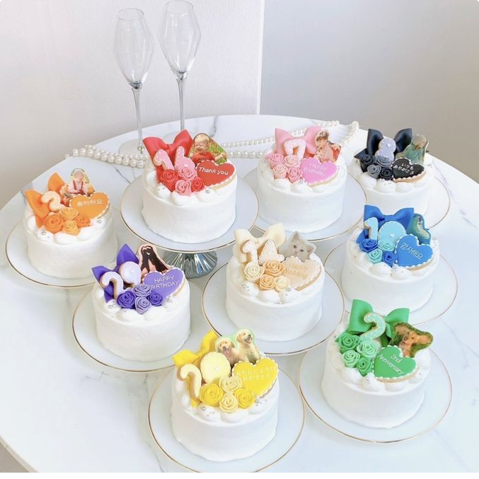 セミオーダー写真ケーキ✧-4号《選べる9色｜プリントケーキ｜センイルケーキ｜リボン｜薔薇｜お好きなお写真と数字で✧》（Rstyle）-Cake-jp-12-03-2025_05_05_PM